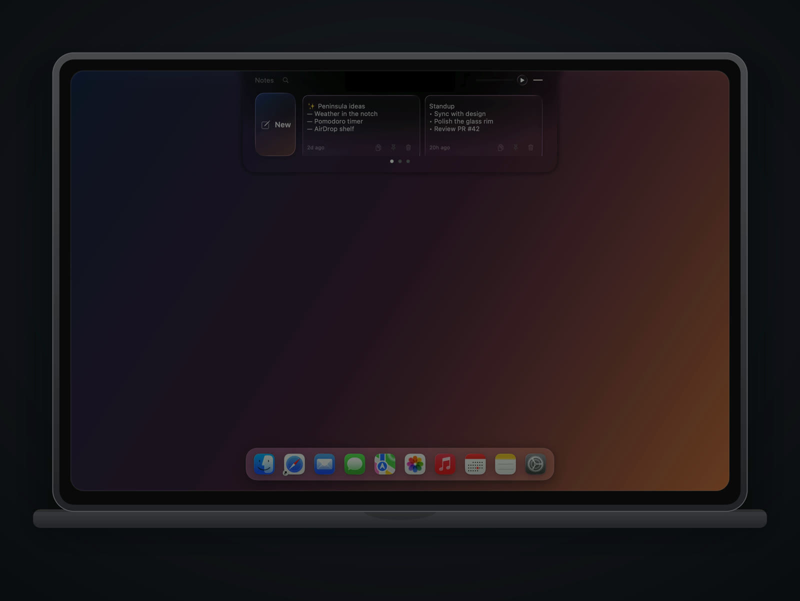 Peninsula on a MacBook